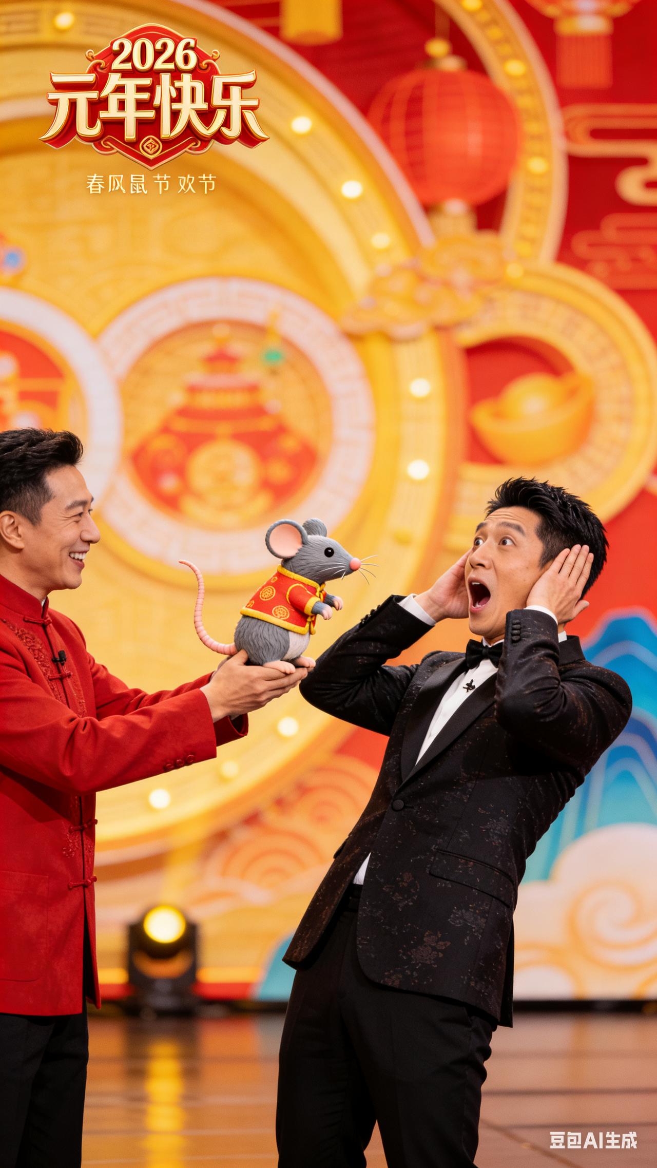 元宵名场面！撒贝宁见“老鼠干”道具，反应笑翻全网3月3日晚，2026年央视