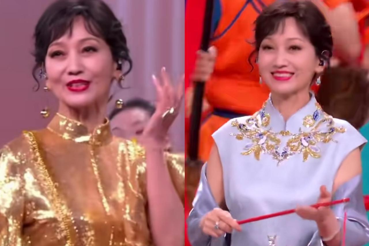 赵雅芝，估计想不到，央视元宵晚会，两套造型惊艳舞台，一首儿歌唤起童年回忆72