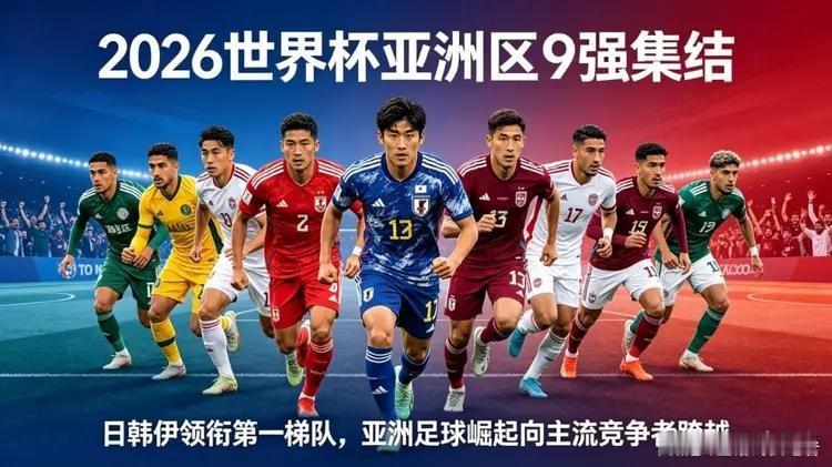 2026世界杯亚洲球队前景预测：稳定出线4–5队（日本、韩国必出线；伊朗、澳