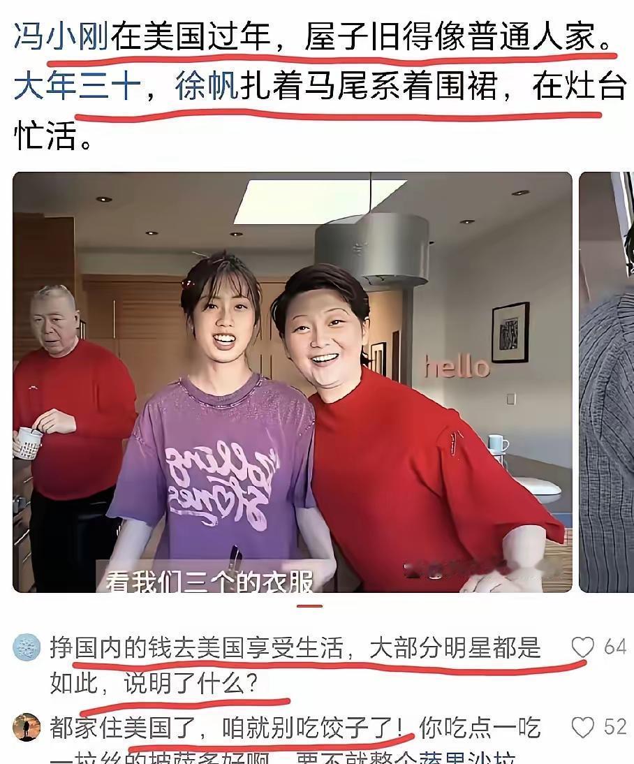 大过年的，你刷着手机，突然看到某位熟悉的明星在美国豪宅里晒饺子宴。评论区瞬间就