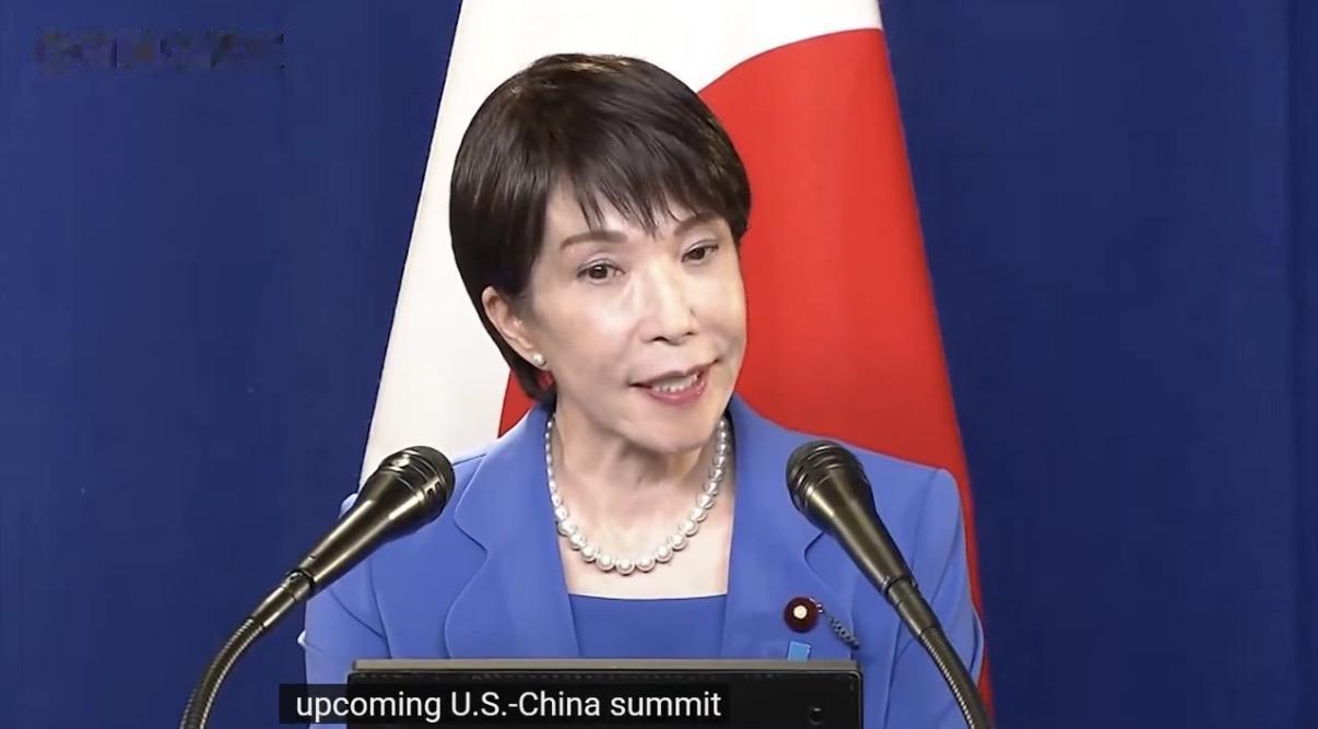 日本首相高市早苗今天说：“日本认为，美中关系应当发展为有利于日本和国际社会稳定的