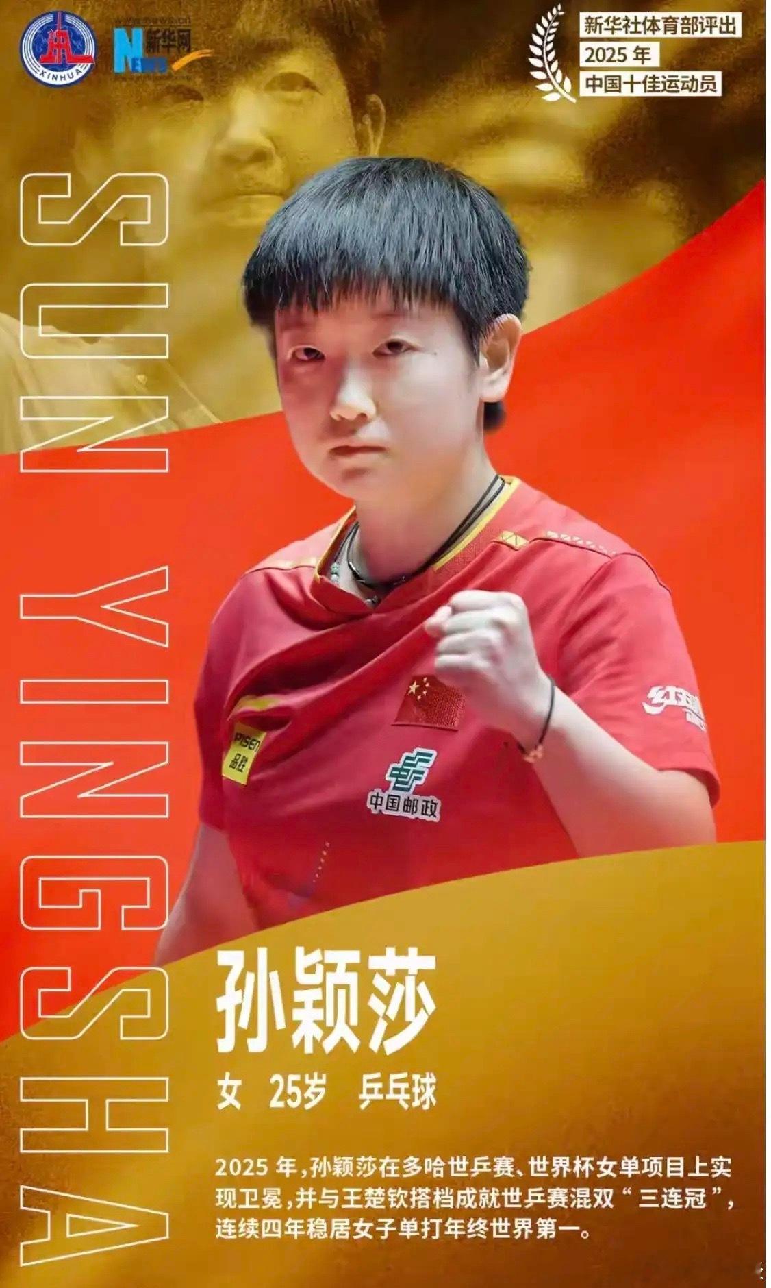 没想到，樊振东落选“2025年十佳运动员”称号！就在刚刚，新华社体育部公布了20