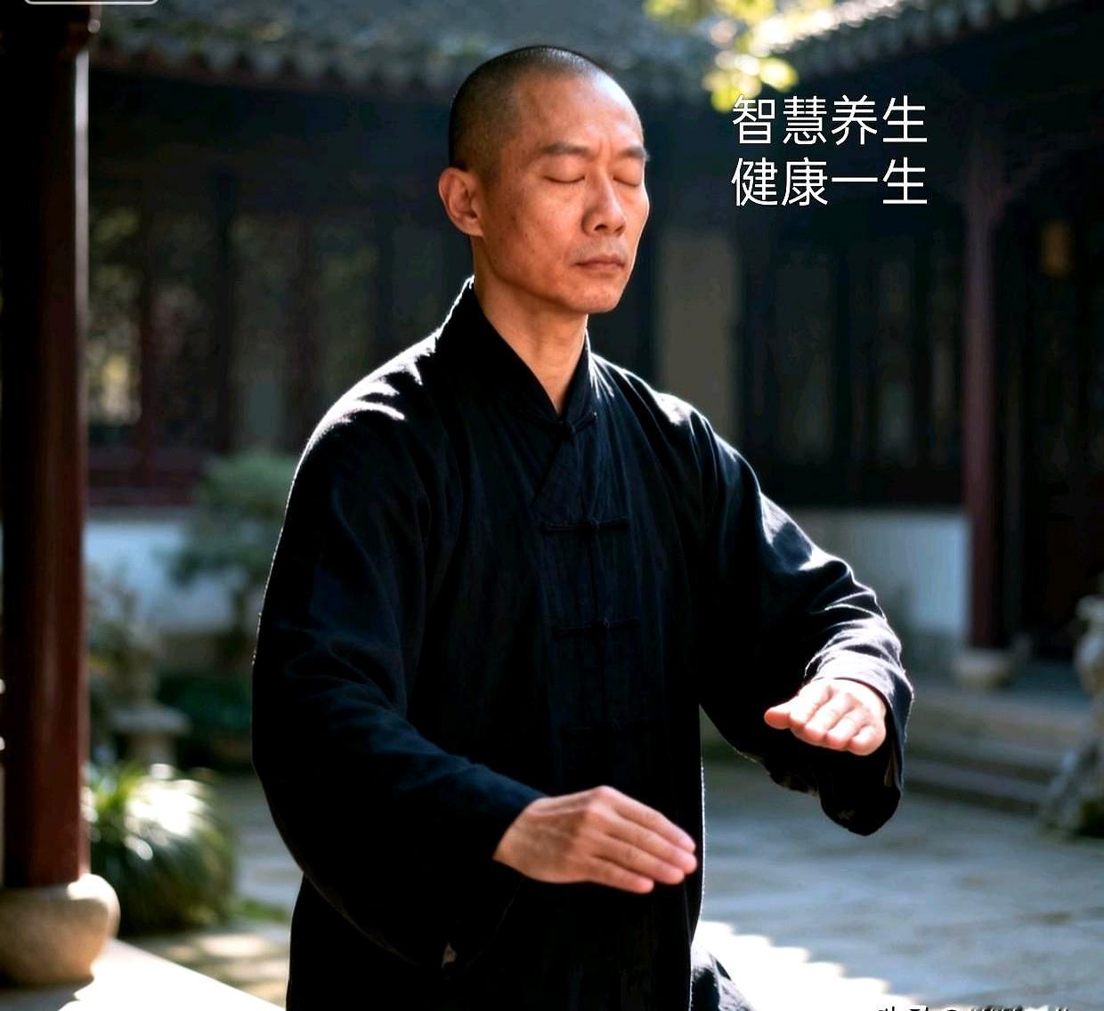 呼气时慢慢放松全身肌先让骨骼“撑住”身体，肌肉不用刻意发力对抗重力。