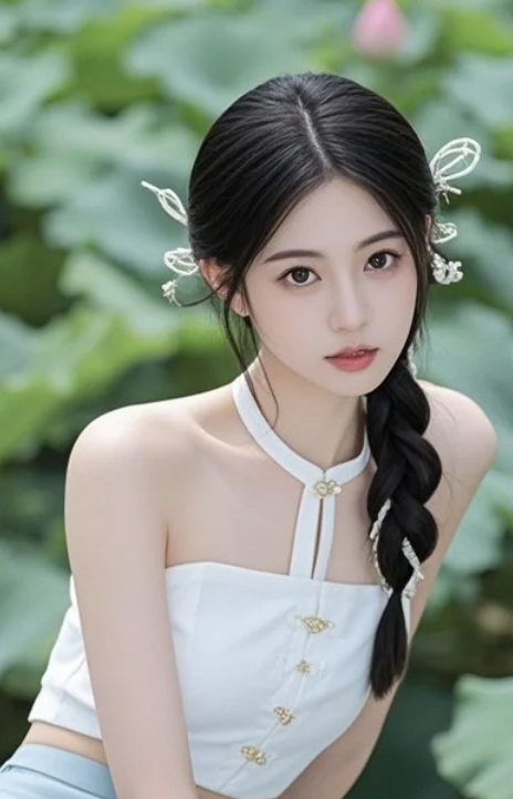 荷花很美，但我看你的眼神更甜一点❤️。