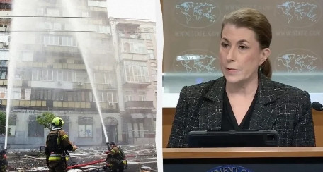 “美国国务院就俄罗斯对乌克兰的最新袭击发表声明7月10日，美国”国务院发言人布