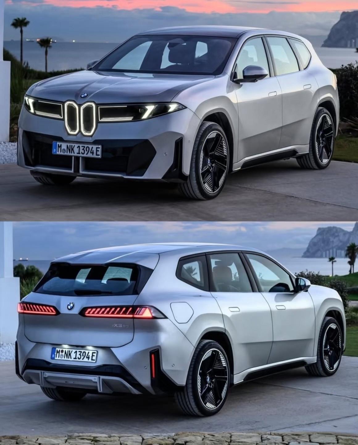 新世代的ix3实车上路了吗？想买纯电车的可以再等等，BMW新世代外观的ix3将