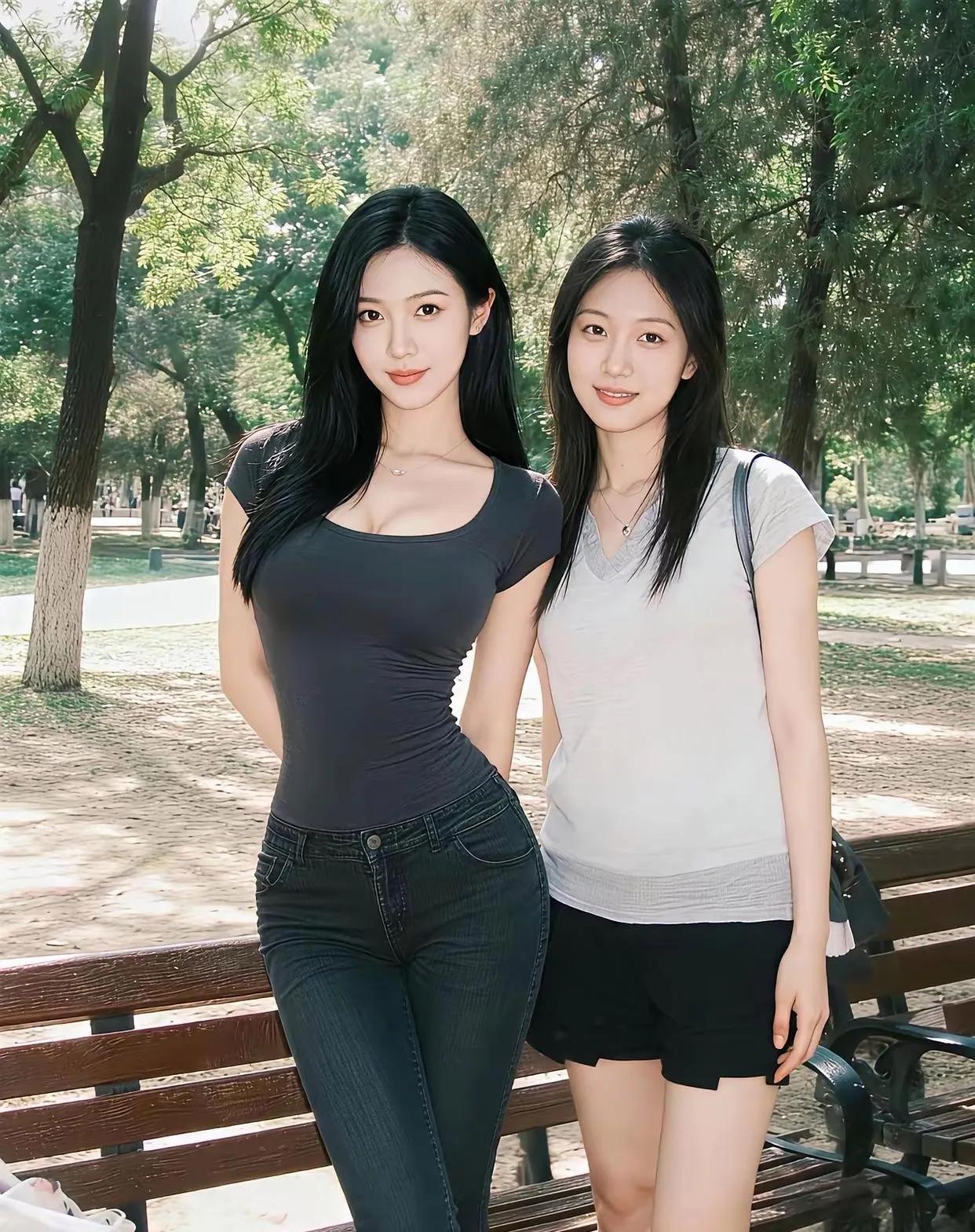 阳光下的闺蜜时光，笑靥如花，温暖如春。🌞👭💖