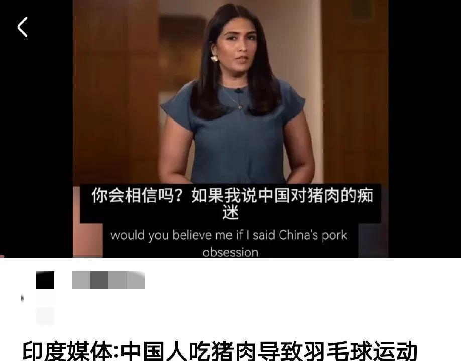 印度人为了抹黑中国人吃猪肉，拍了一个逻辑逆天的纪录片，说中国人痴迷吃猪肉，养鸭鹅
