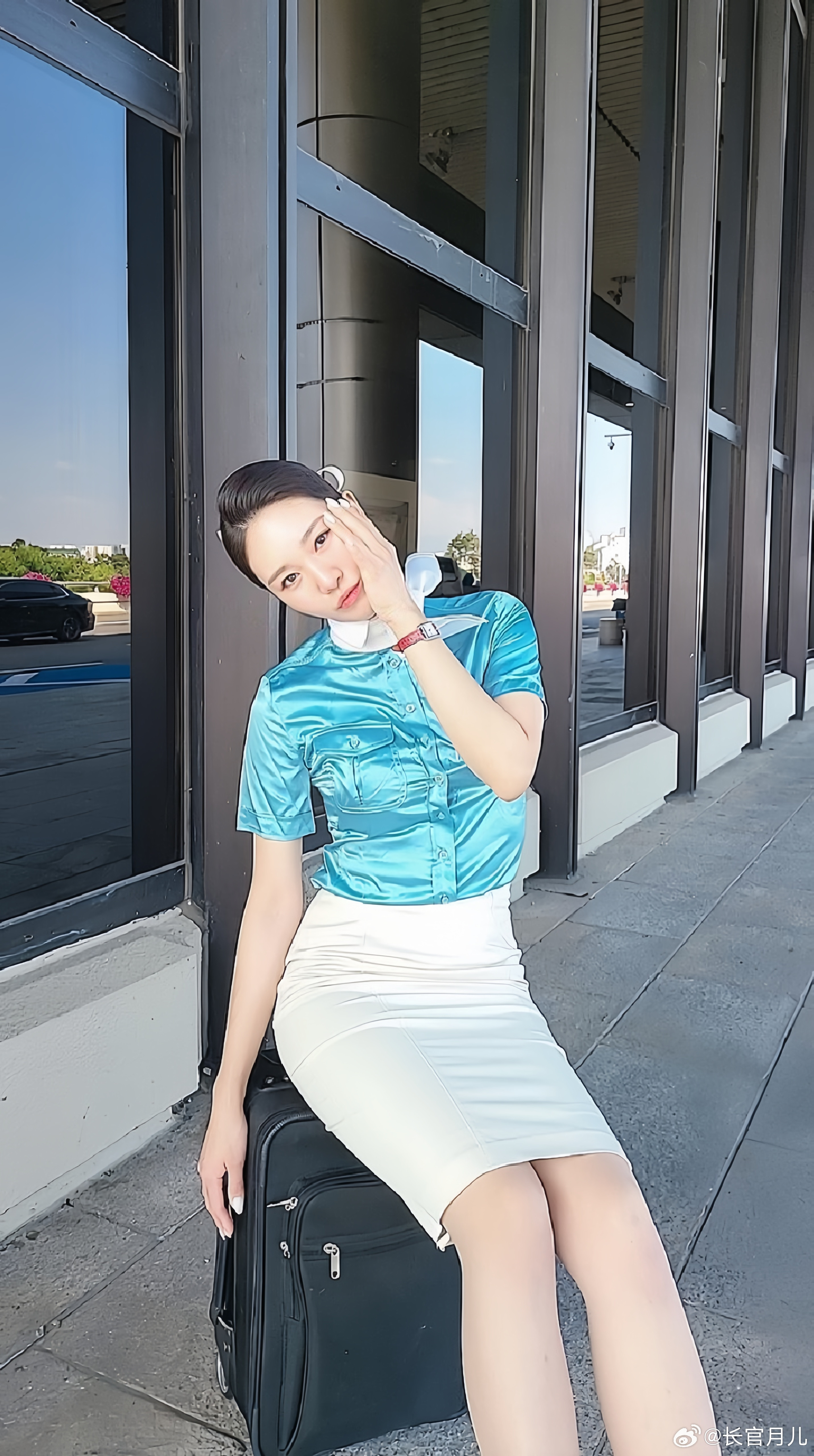 大韩空姐的制服照。​​​