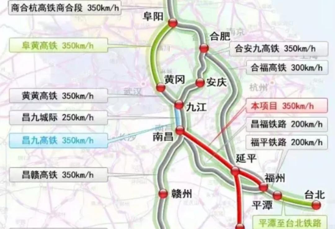 昌九、长赣、昌福（厦）三条350公里高铁齐推进：昌九7月22日接触网全线架通，通