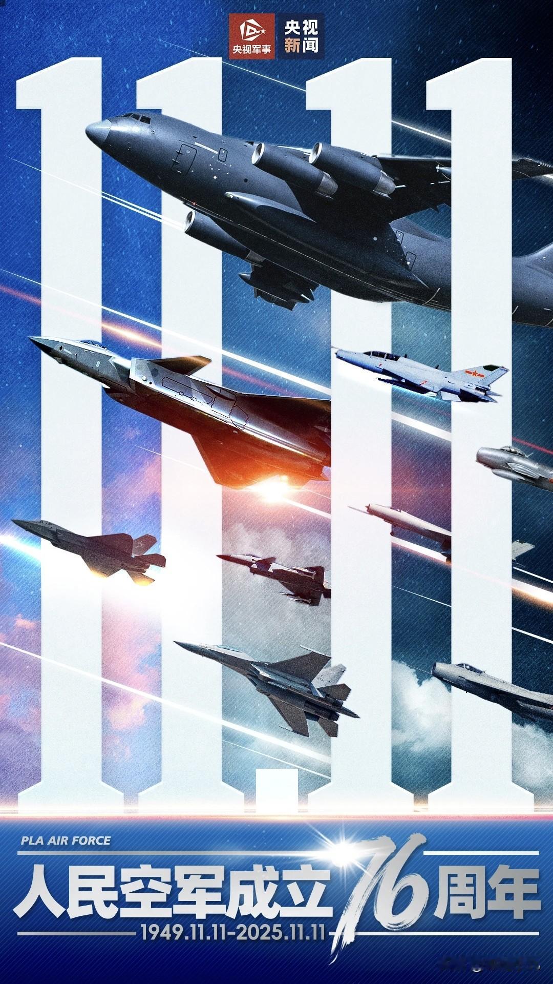 转发祝福！中国空军，成立76周年了！大国空军，已经遥遥领先了！1949年11