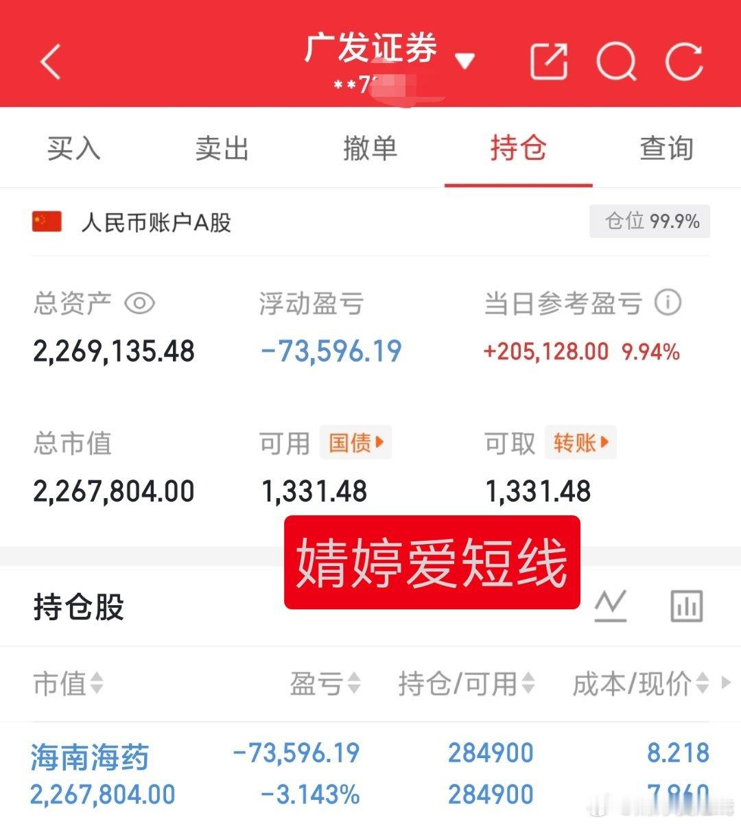 海南板块可算进资金了，守好筹码吧，有机会走成主线。30万本金实盘记录（第369天