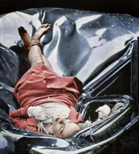 1947年5月1日，美国纽约帝国大厦86层观景台，一个年轻女人翻越护栏纵身跃下。