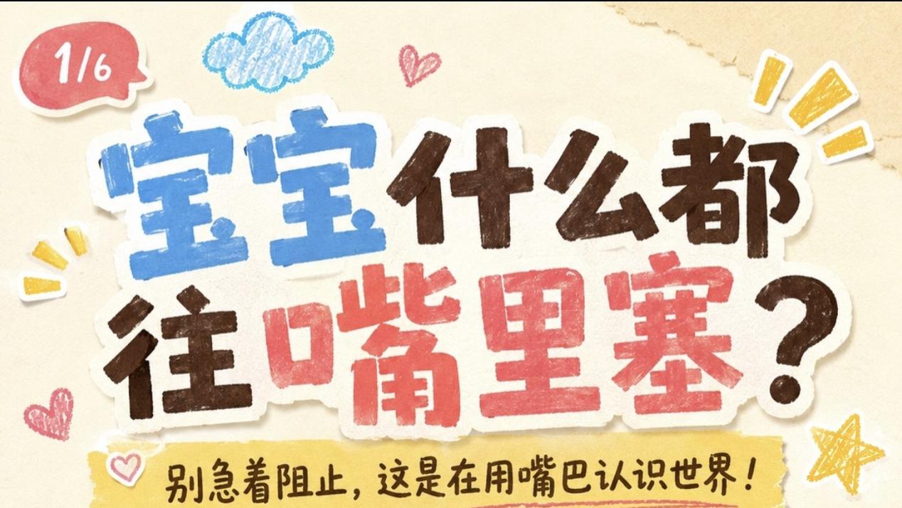 宝宝总爱往嘴里塞东西? 别急着拦