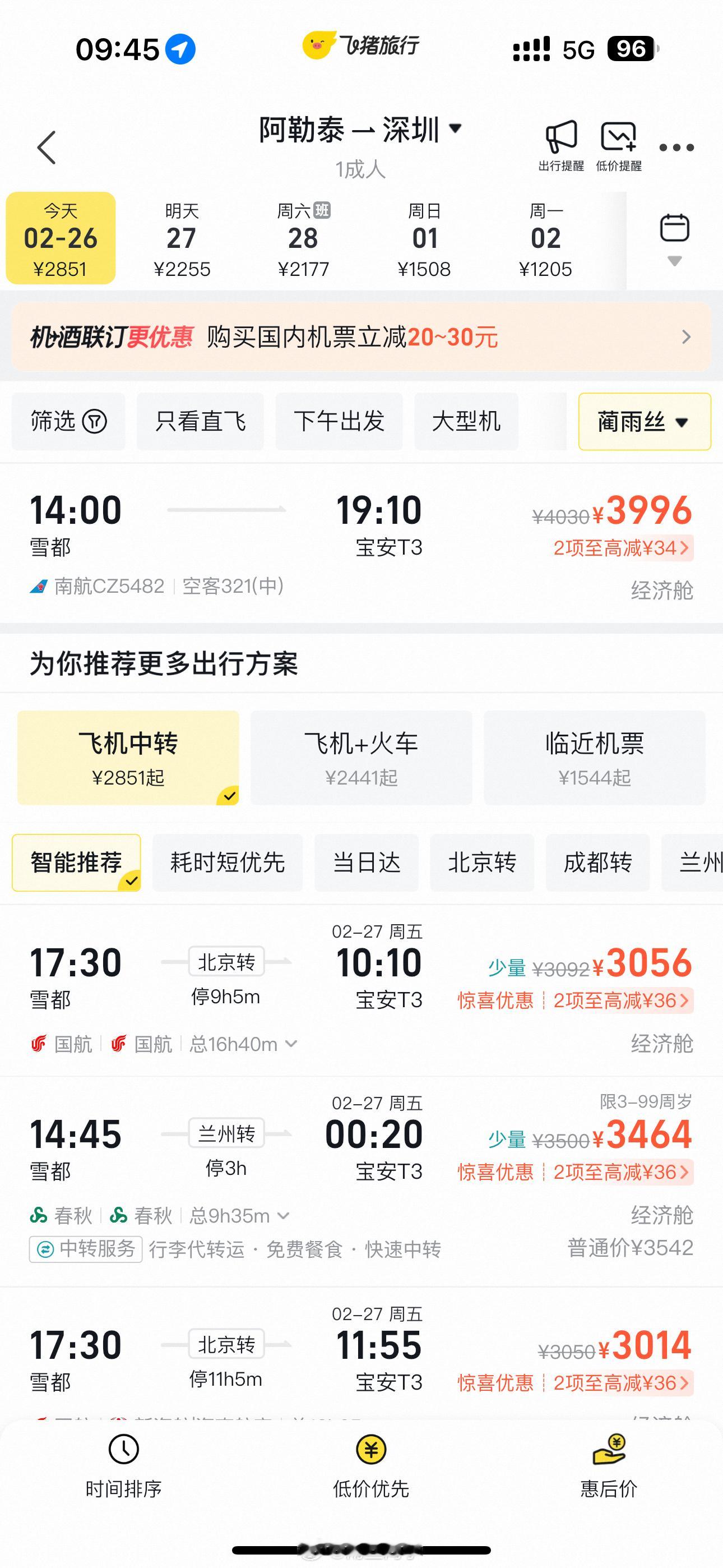 来时候好好的，回不去了…用便宜的机票把我骗过来