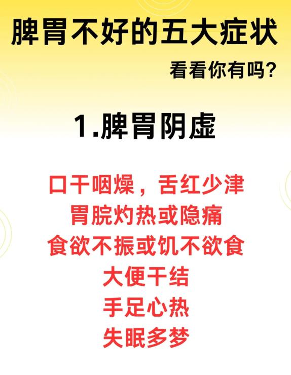 脾胃不佳的5大表现，看看你中了几个？