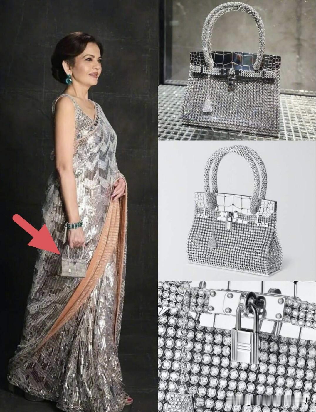 如此高调炫富，以后出门不得安排十几个保镖啊？这位贵妇是印度首富妻子，她手里