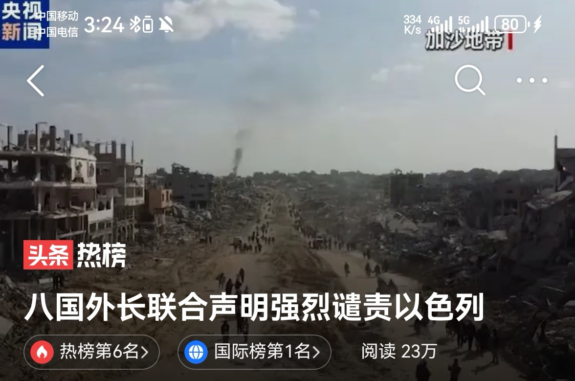 八国外长罕见站成一排，公开叫停以色列“清空加沙”狂想，这次邻国真怕了9月6日，约旦、阿联酋等八个中东