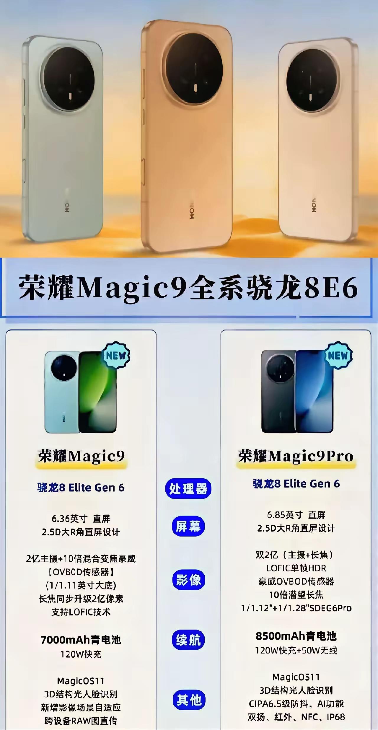 荣耀Magic9系列这配置，简直是来卷爆友商的🔥全系骁龙8EliteGe