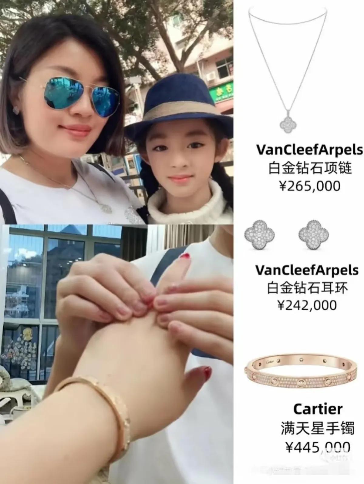 大家都错了，觉得这些都是假的，玻璃的，塑料的，耳环，手链，衣服。其实有一个是真