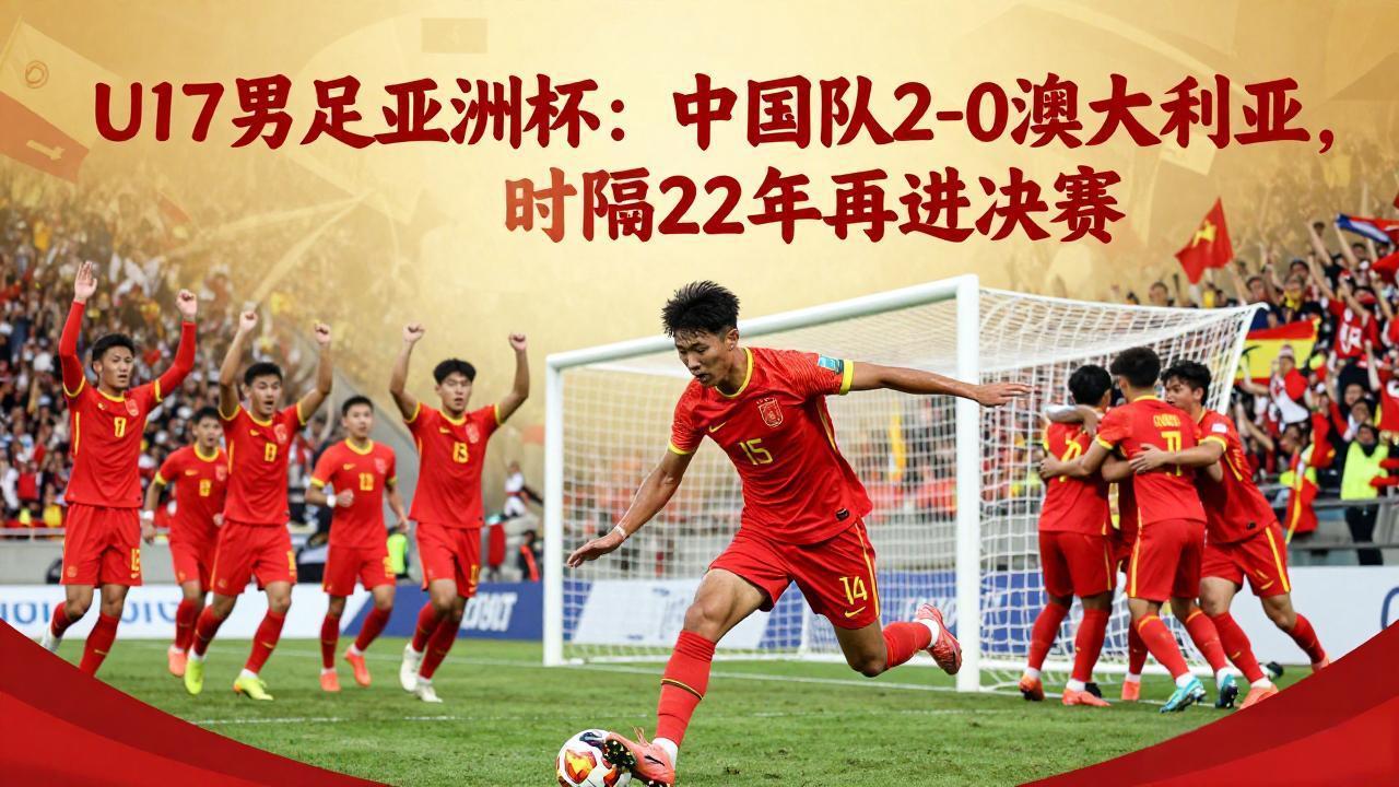 凌晨的绝杀！U17国足2-0掀翻澳洲，22年等待终圆决赛梦当北京时间5月20