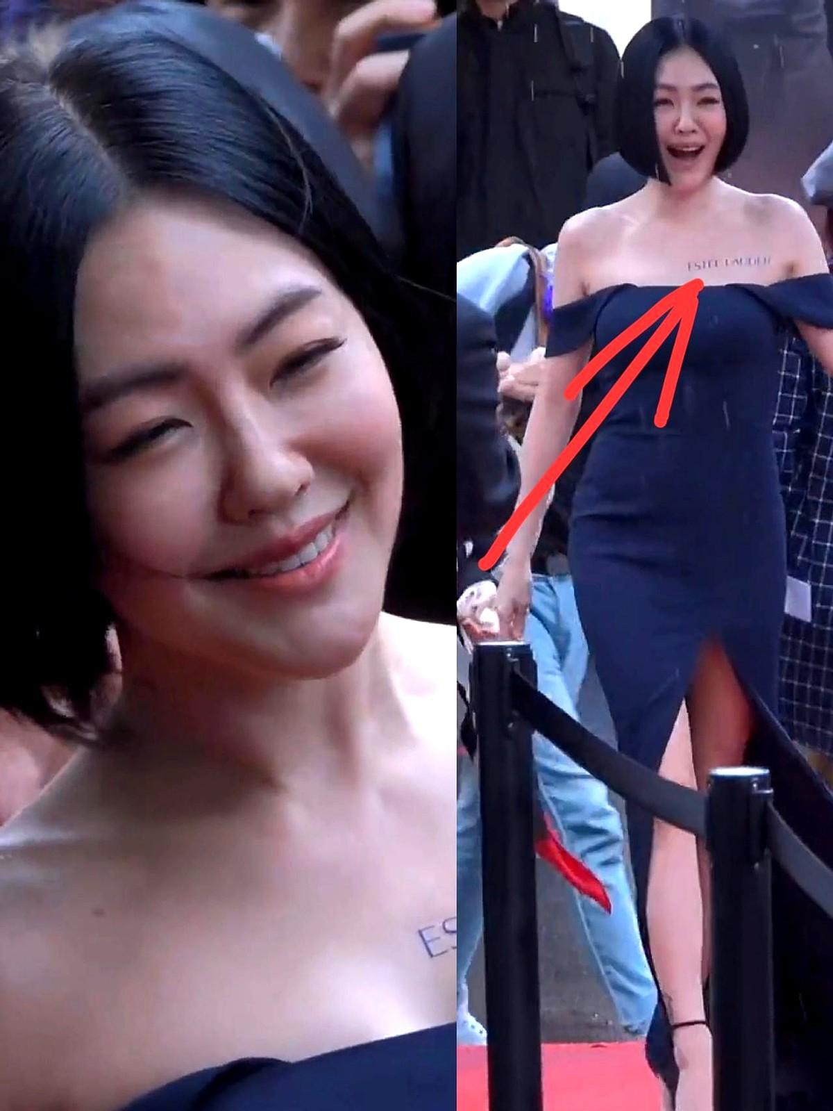 有没有感觉小s面相变了最近看她出席活动，一身黑裙亮相，这次没再戴那个项链，反倒