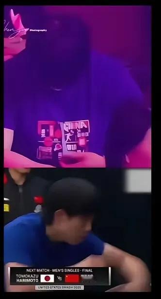 美国大满贯莎头同款蓝色体恤是俩人商量好的！[红脸笑][大笑]美国大满贯头哥打比赛时