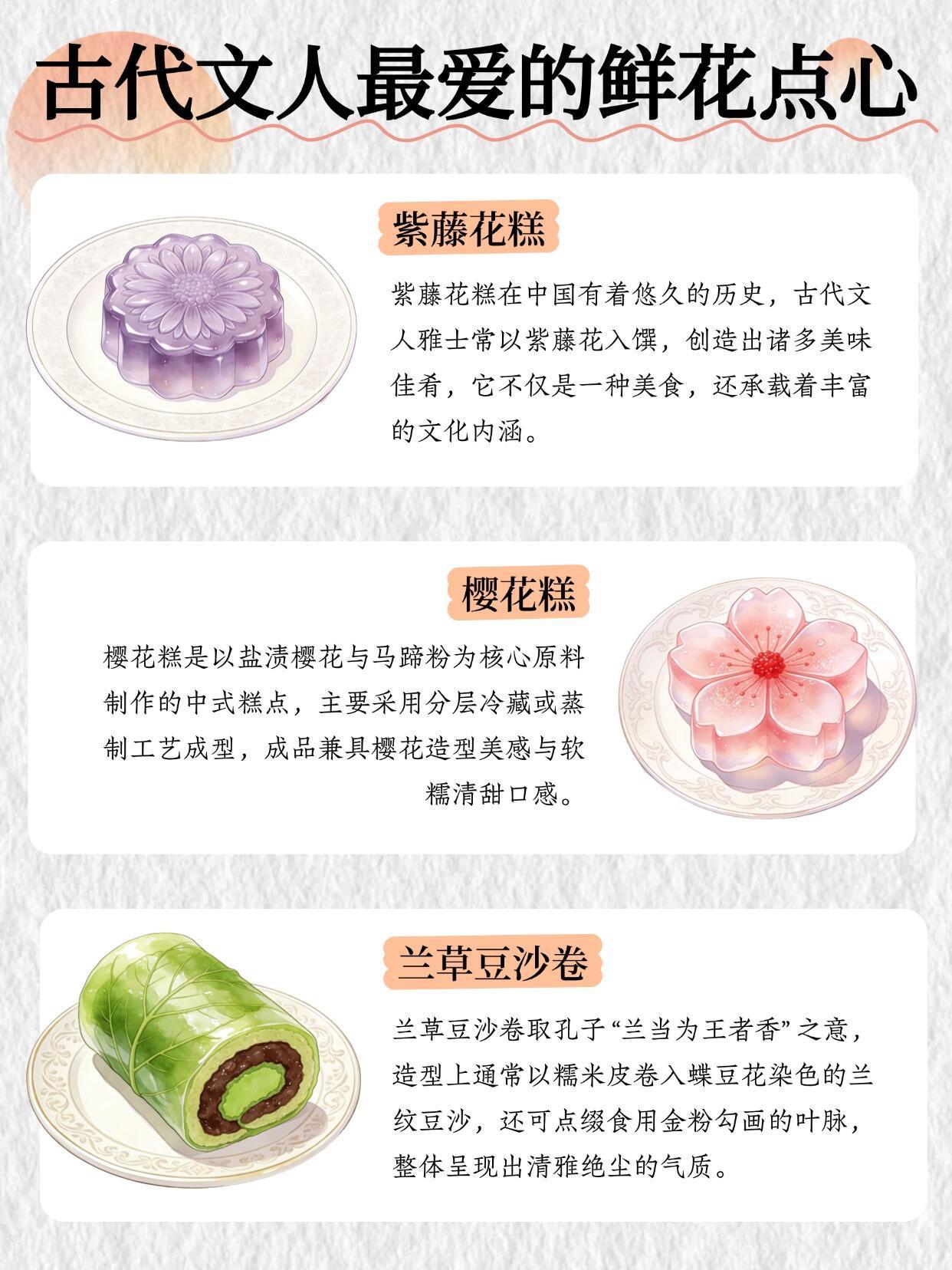 古代文人最爱的鲜花糕点🌸美得就像艺术品