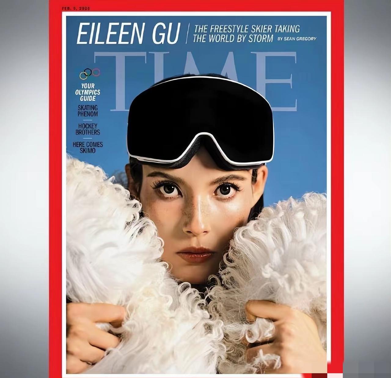 我研究了谷爱凌的所有封面，发现一个可怕的模式。《时代》封面，定义的是全球影响力