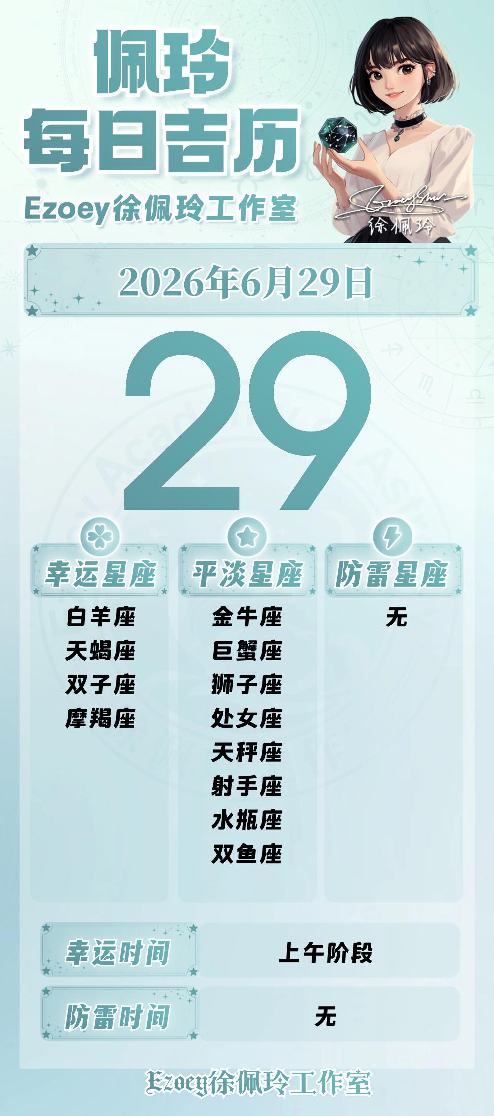 【6.29日播报】火星进入双子机智时期来临幸运星星：白羊座、天蝎座、双子座、