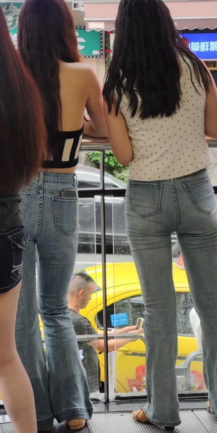 牛仔裤 美女 穿搭 牛仔裤穿搭