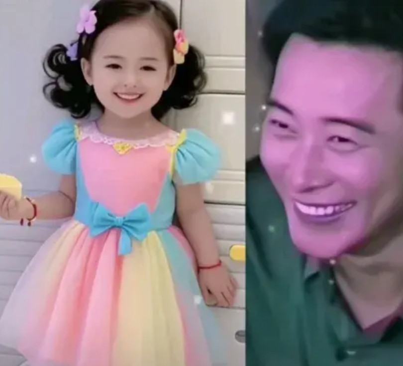 罗晋和唐嫣的女儿打扮得像个洋娃娃，当说到爱爸爸不爱妈妈时，罗晋高兴的幸福溢出屏幕