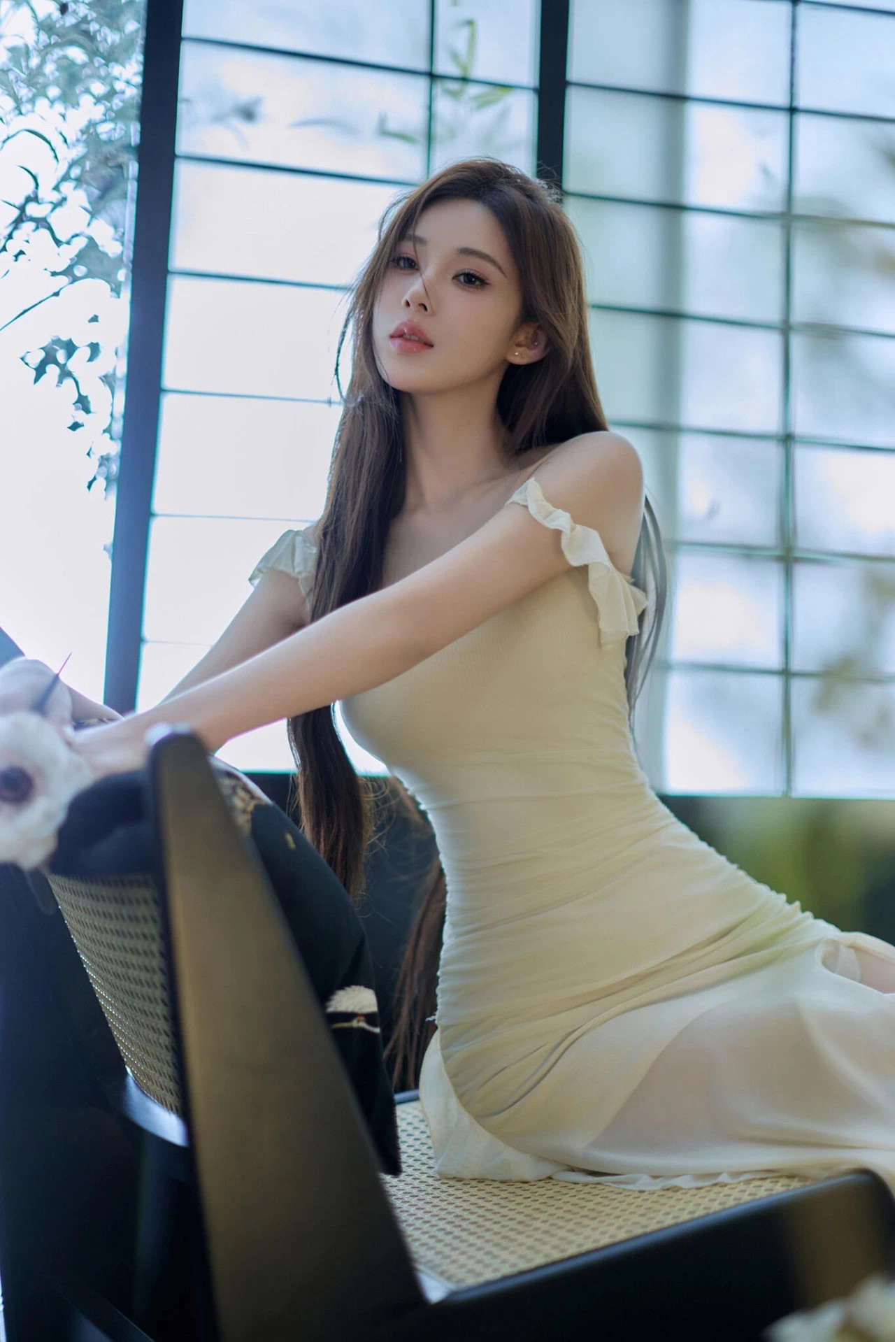 她的美到让我想暂停时间