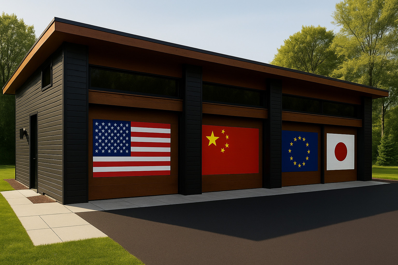 如果你有这样一个车库，你会放哪4台车进去？