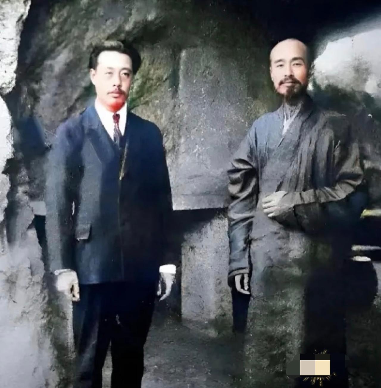 没想到写下“长亭外古道边”的弘一法师，出家后见亲侄子，连半句家常都没唠！这张修复