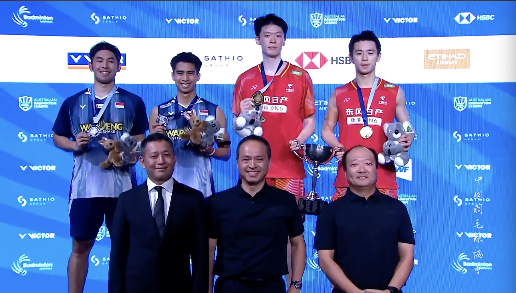 🏆男双冠军：陈柏阳/刘毅🇨🇳🥈男双亚军：咖塔曼/伊斯法哈尼🇮🇩恭喜四