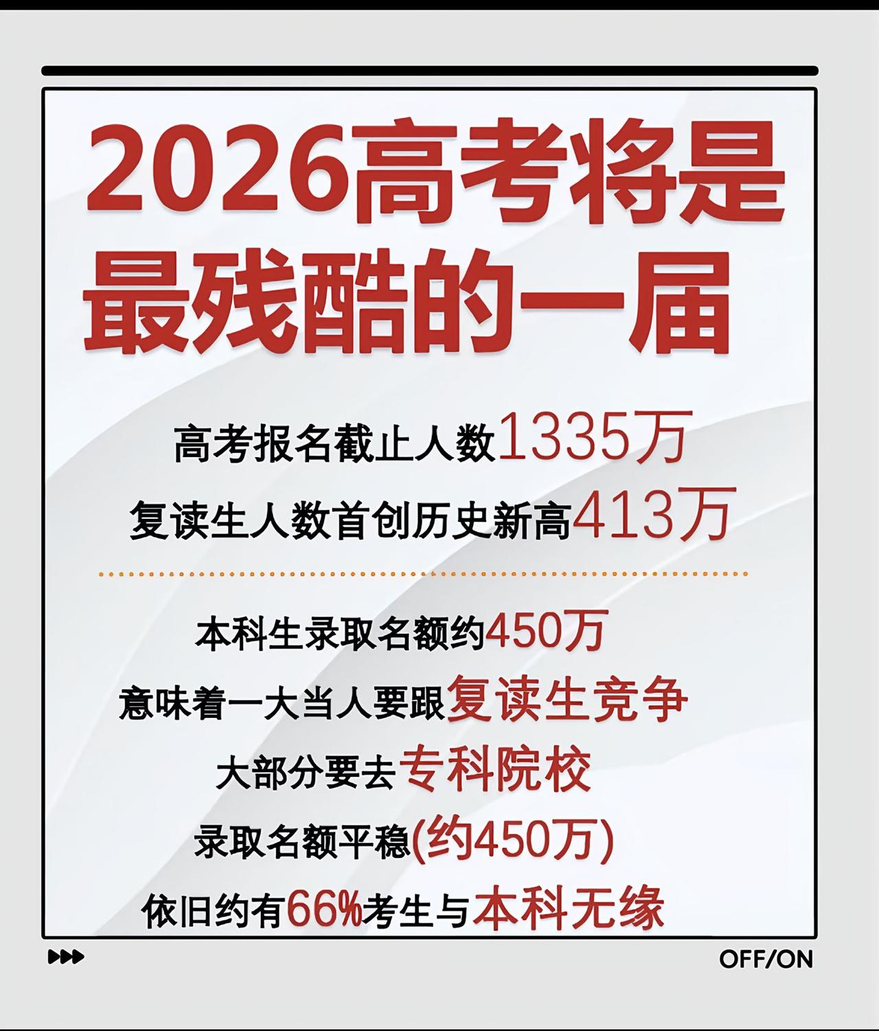 2026高考：最残酷的一届。没有最卷，只有更卷！致敬高考学子！
