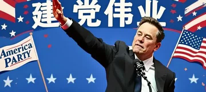 美国的“美国党”要翻天了！马斯克的脑壳就是好用！马斯克其实心理很清楚新党不可
