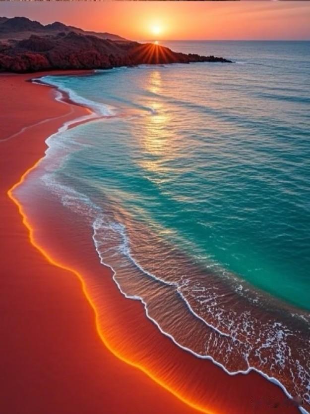 当海浪漫过赤色沙滩，当盐山折射出七色光芒，霍尔木兹像一场不愿醒来的梦。血色沙滩