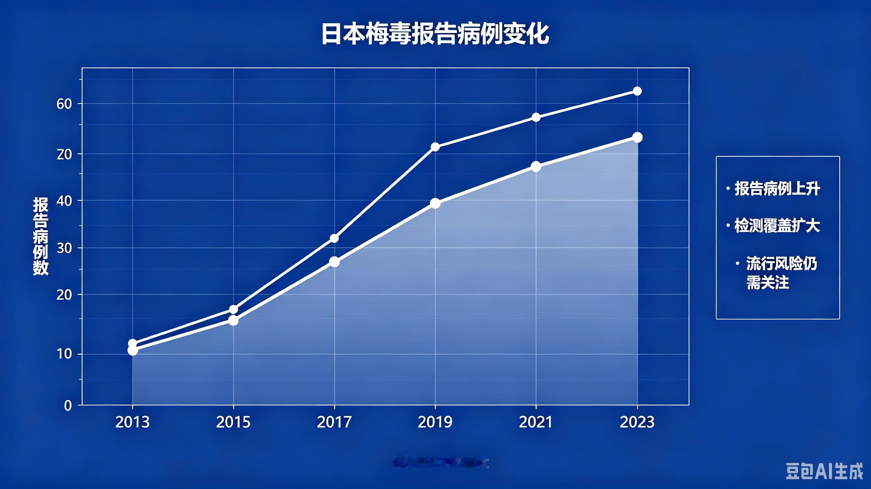 一直以来，梅毒被视作早已被现代医学有效控制的古老传染病，但近十年来，日本的梅毒报告病例持续走高，在发