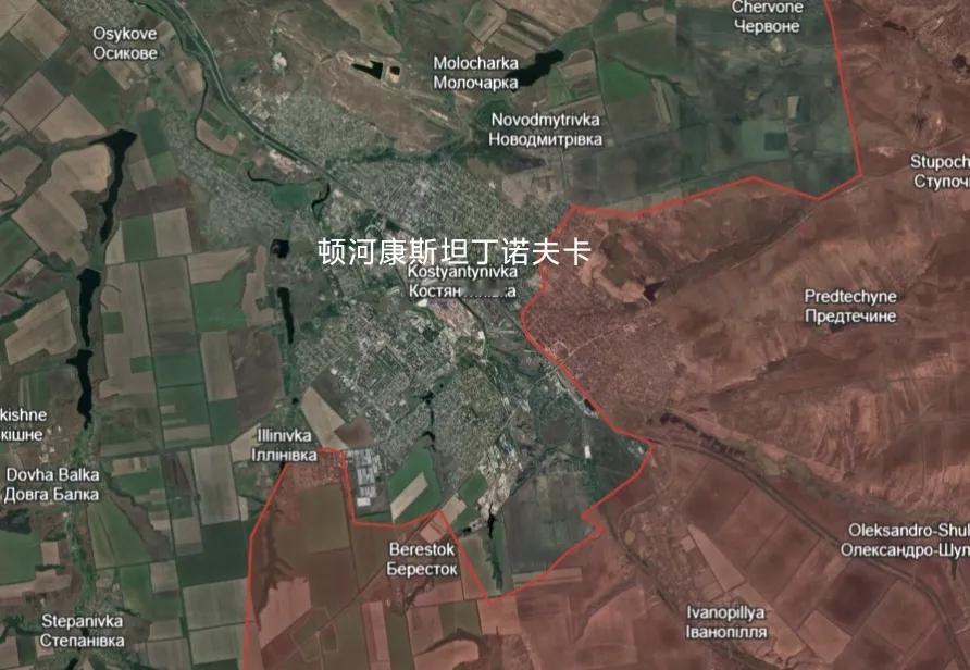 俄军已经对顿河康斯坦丁诺夫卡形成了明显的三面包围，并且东面的进攻已经占领了大片城