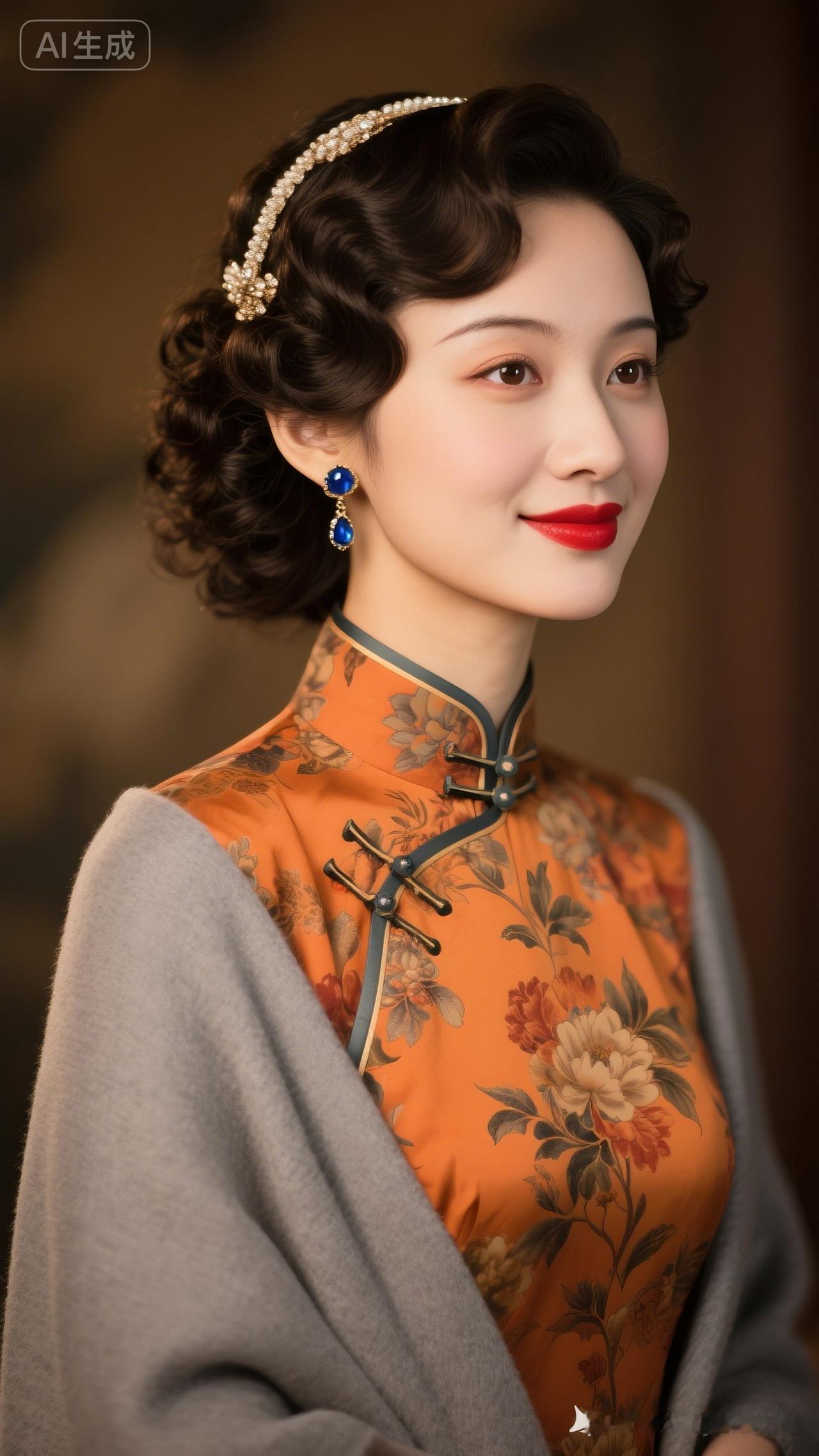 复古优雅，红唇蓝宝石，东方韵味！