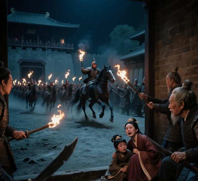 玄武门之变的关键时刻，薛万彻带着两千士兵举着火把冲向秦王府。夜色中马蹄声震得地面