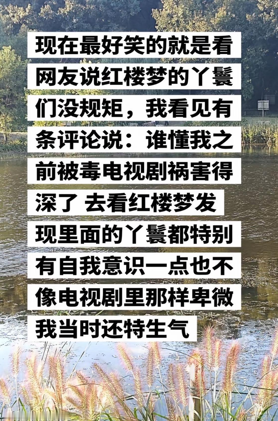 红楼梦是封建时代的古人写的，古人也没想到后代还有那么封建的人。红楼梦里没人会自