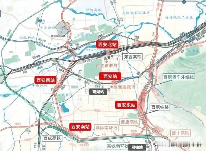 西安东站和西安站“握手”，完整高铁大环线还要等几年随着西康高铁开通，西安东站