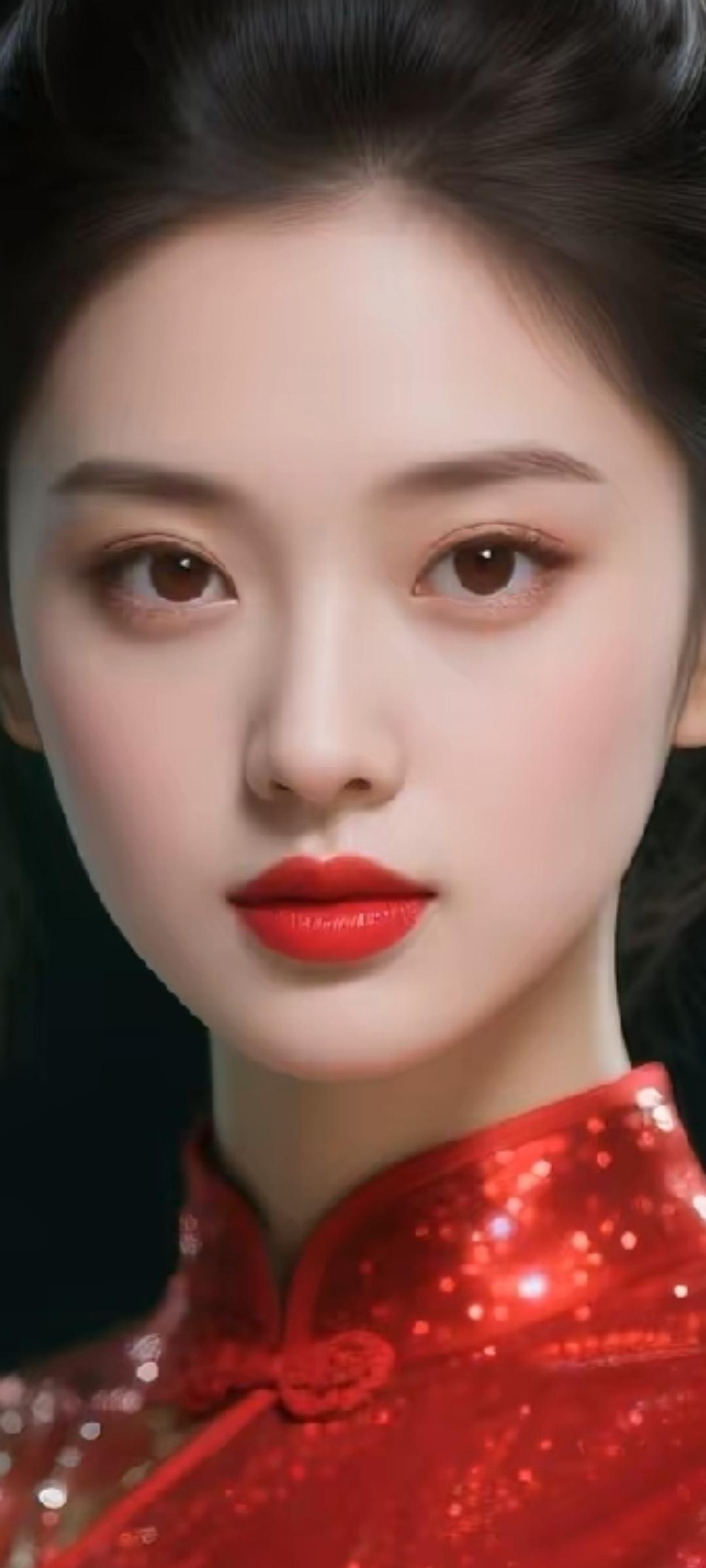 红衣美人，惊艳了时光！🌹✨
