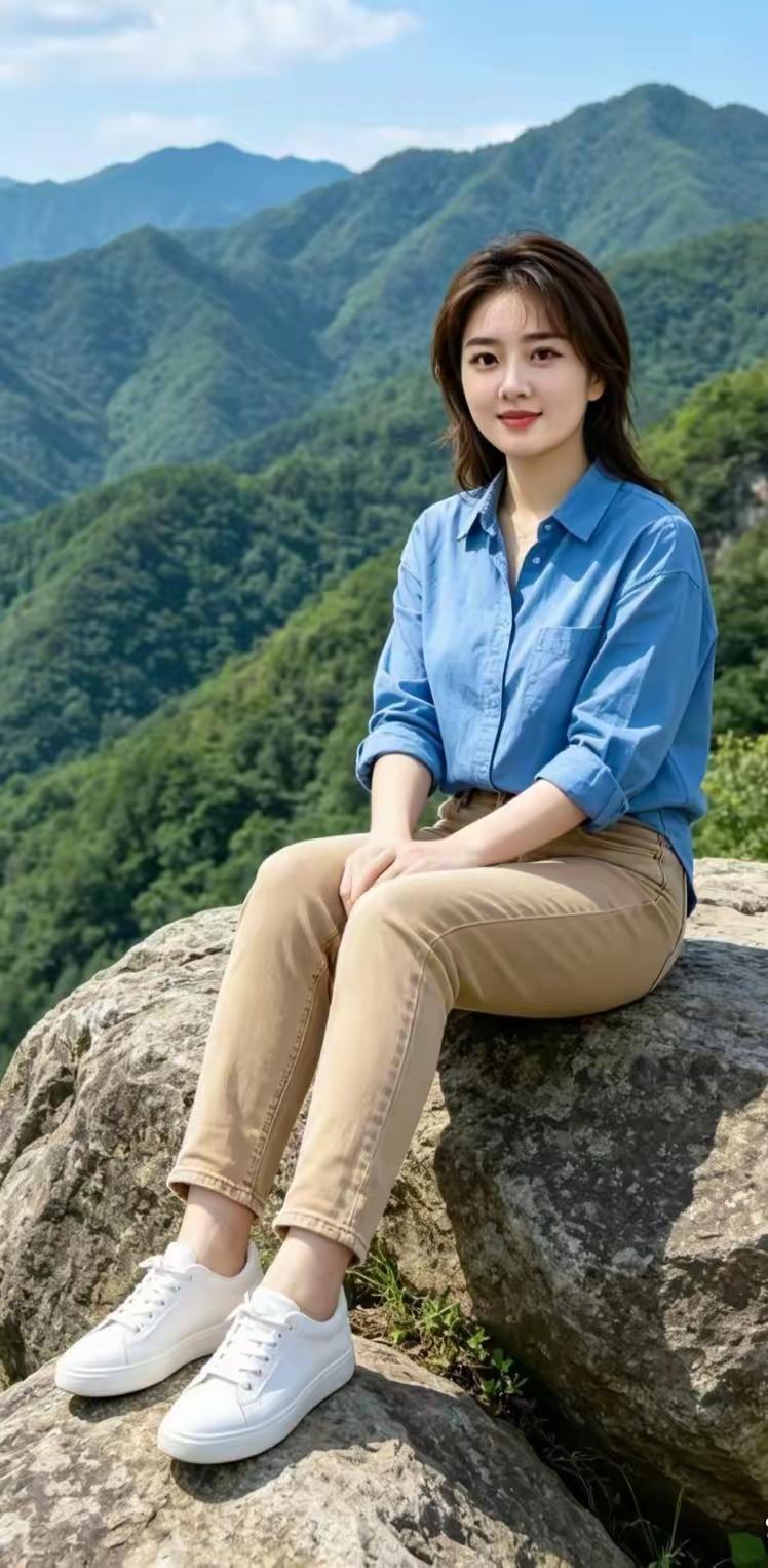 山间静坐，悠然自得，享受大自然的宁静与美好。🍃🍃