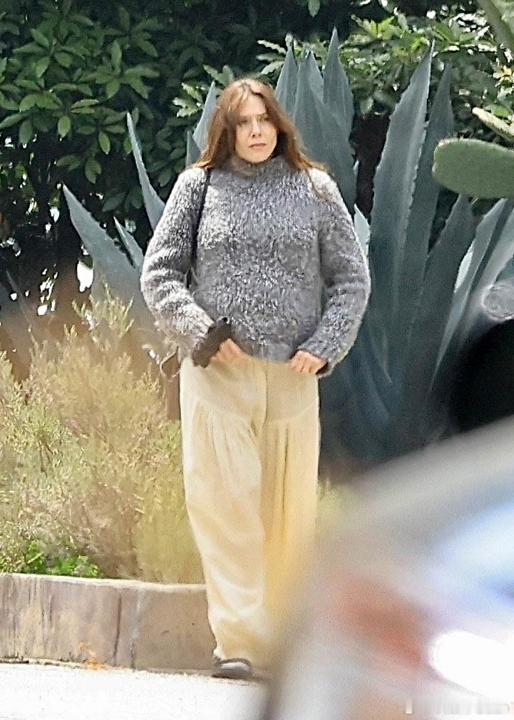 此前被传怀孕的ElizabethOlsen伊丽莎白奥尔森和老公RobbieA