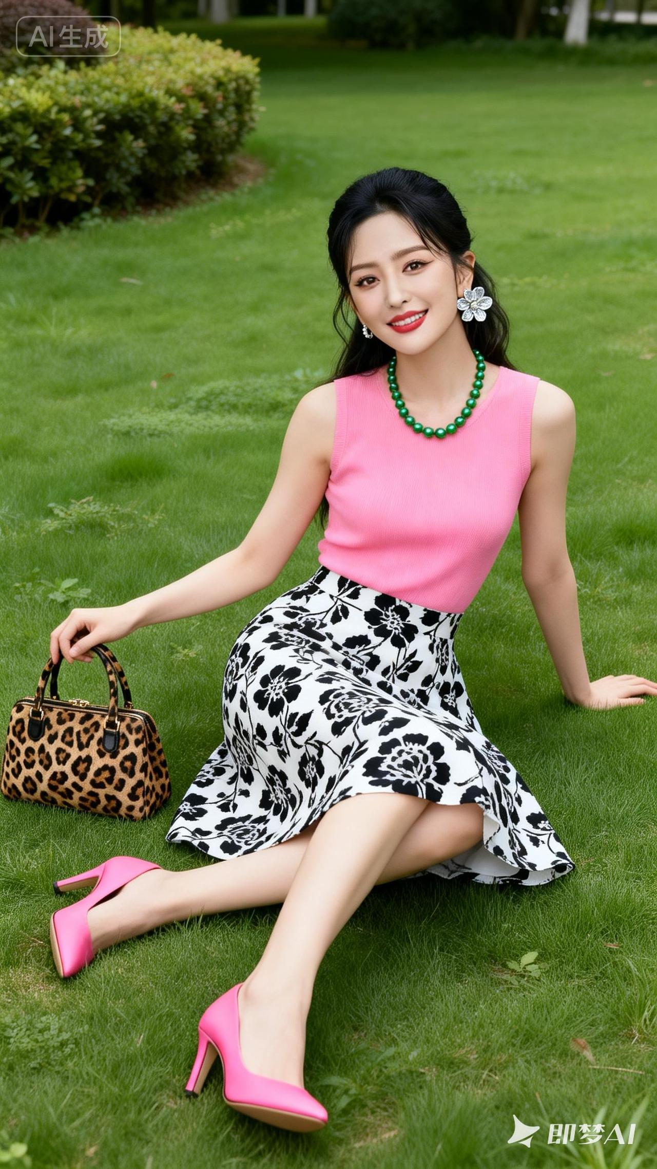 夏日穿搭指南🌞|粉色上衣+印花裙，清新又时尚！