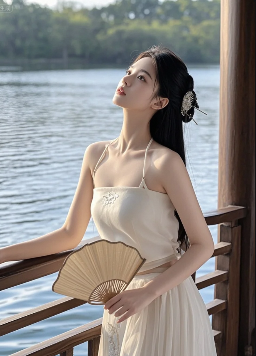 湖光潋滟，她一笑，便胜过千言万语